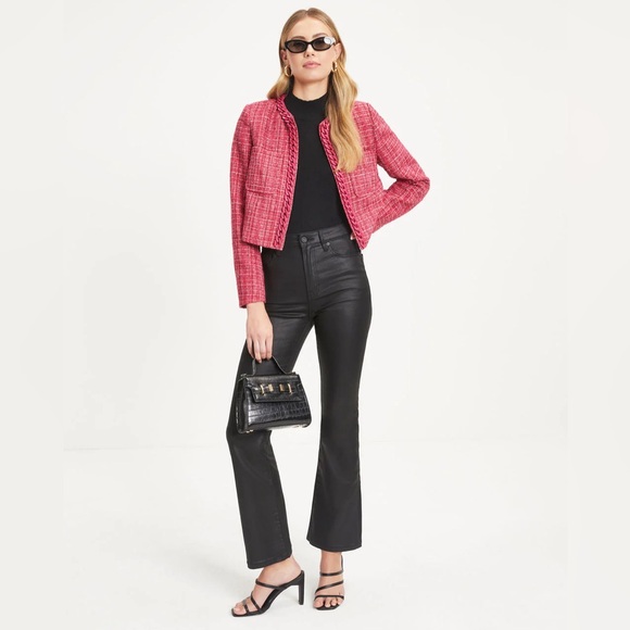 NWT A Peach Be Bold Tweed Chain Blazer - Picture 2 of 11